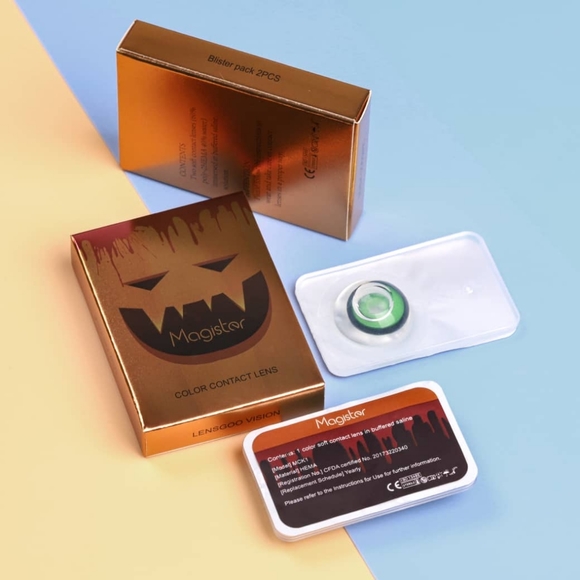 Halloween W/FREE CASE Black & Red Contact Eyewear - Picture 4 of 4